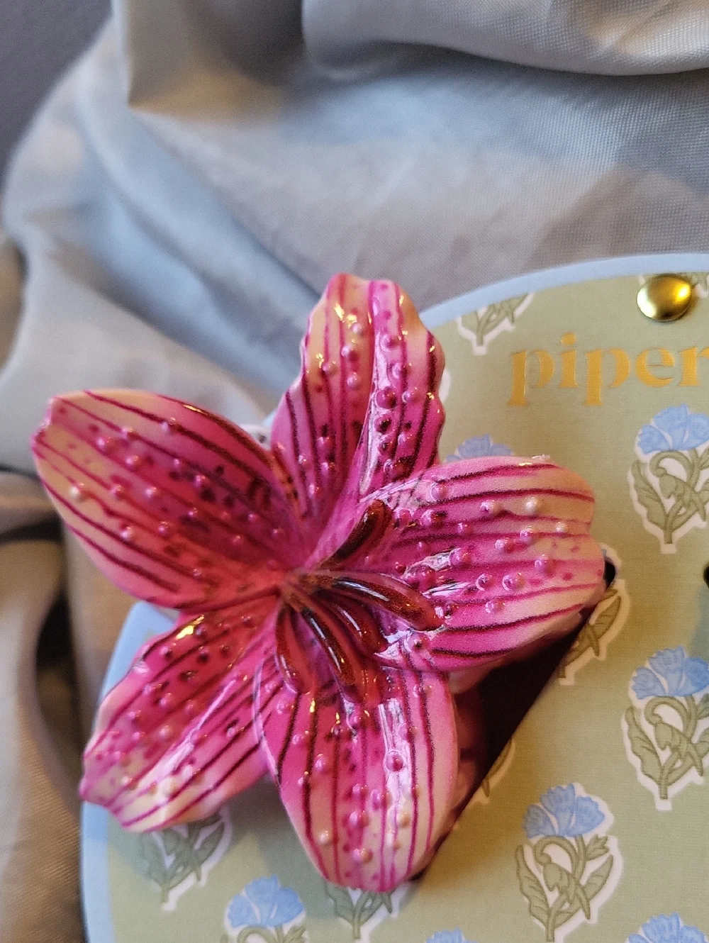 PIPER K Floral Hair Clips - Pink, Orange, Yellow Li Lily Day Lily